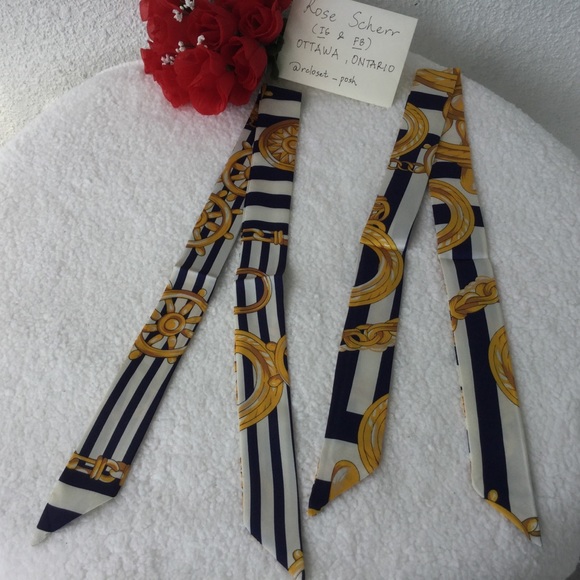 Accessories - 2pcs Twilly Scarves Handbag/ Handle Ribbon